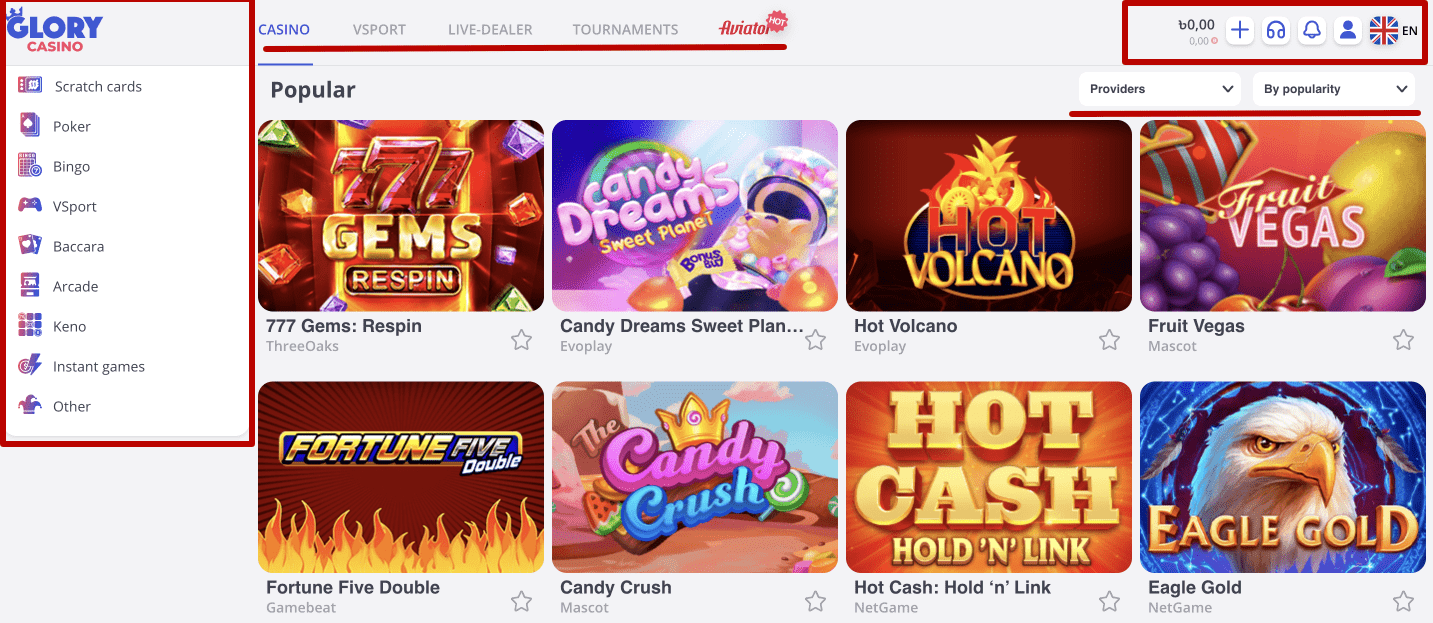 glory casino app download