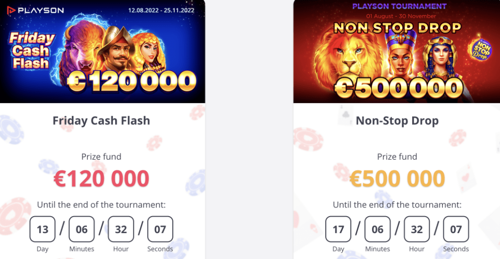 Current tournaments at Glory Casino